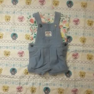 Carter's overall and tee shirt set
